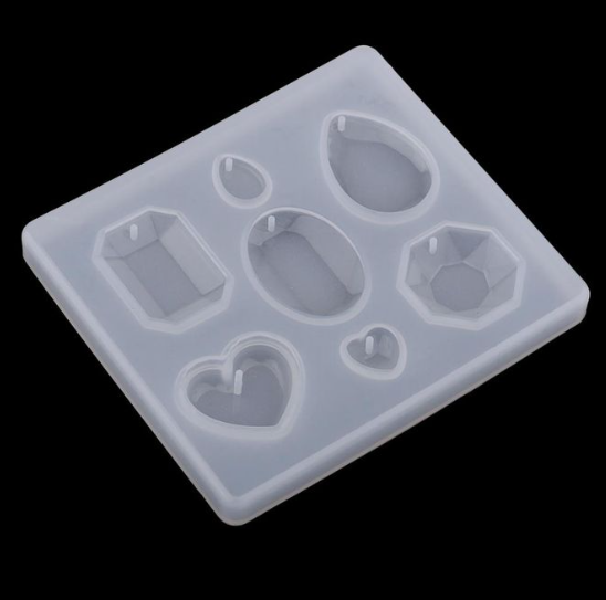 Gem Shapes Diamond Silicone Pendant Mold